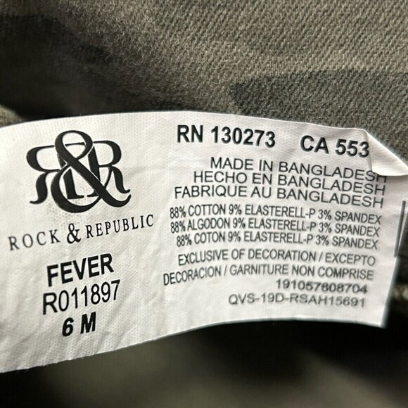 Rock & Republic Fever Pull-On Legging Pants Super Skinny SIZE 6M NWT! - Picture 5 of 5